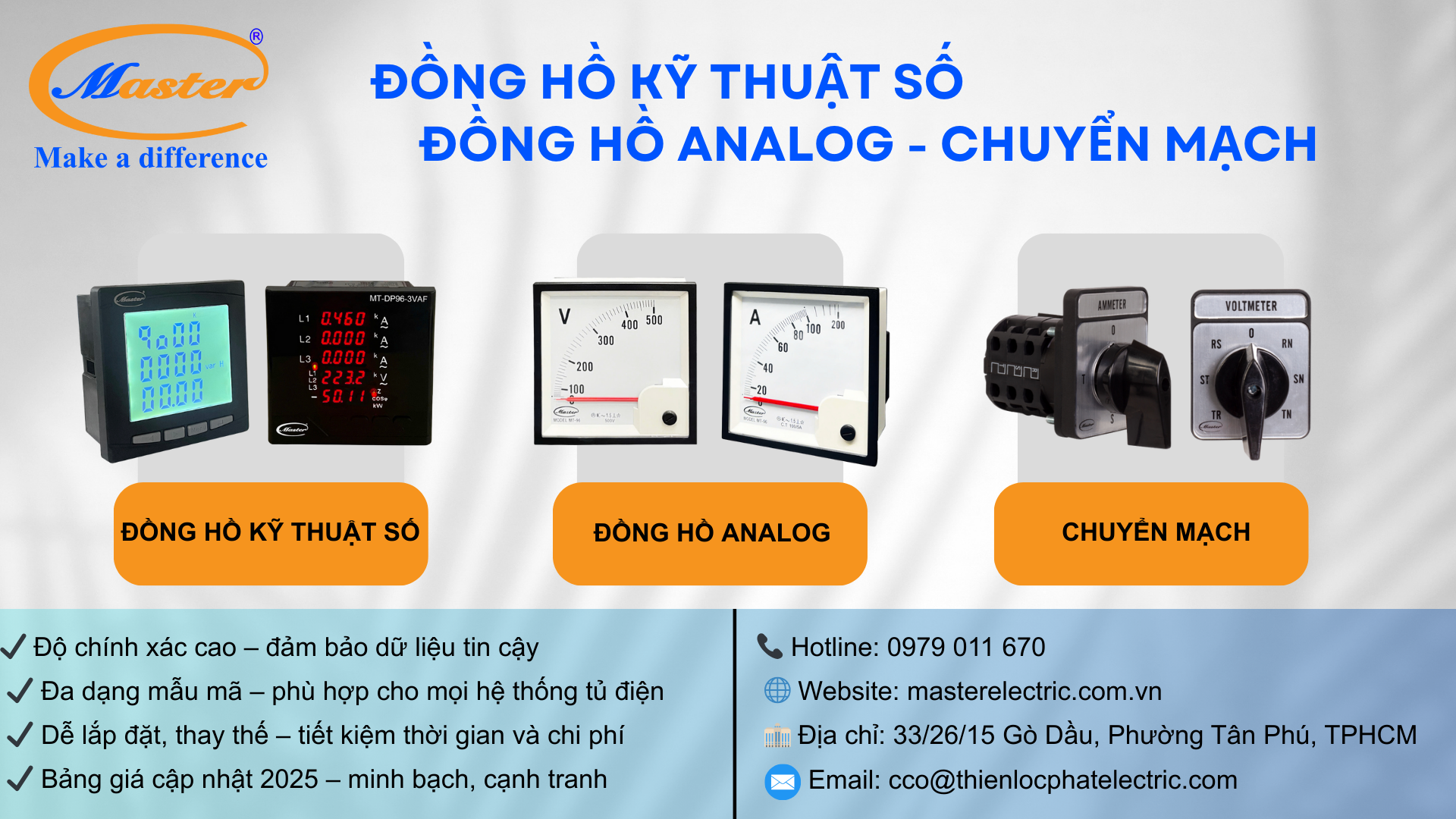 Giải Pháp Giám Sát Điện Năng Toàn Diện Với Đồng Hồ - Chuyển Mạch Master