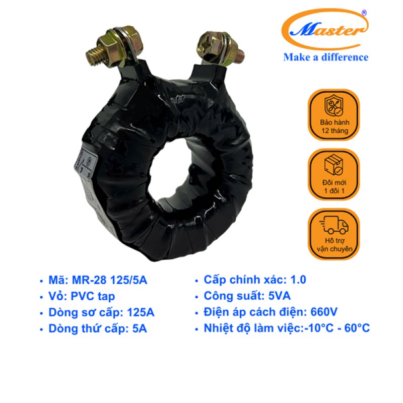 Biến Dòng Băng Quấn MR-28 125/5A CL1.0 5VA