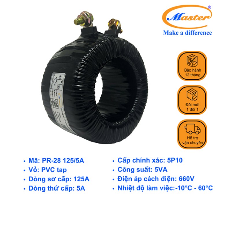Biến Dòng Bảo Vệ Băng Quấn PR-28 125/5A 5P10 5VA
