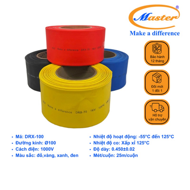 Ống Co Nhiệt Hạ Thế DRX100 Master