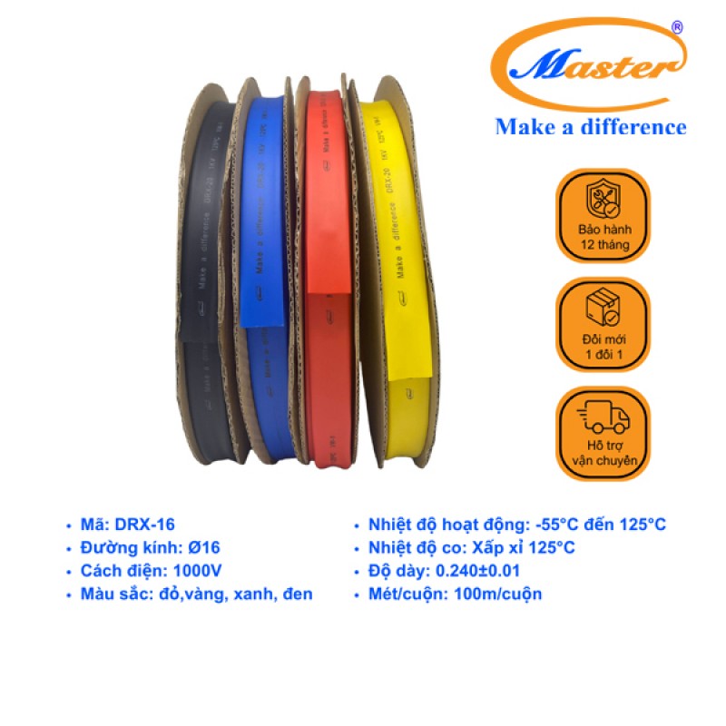 Ống Co Nhiệt Hạ Thế DRX16 Master