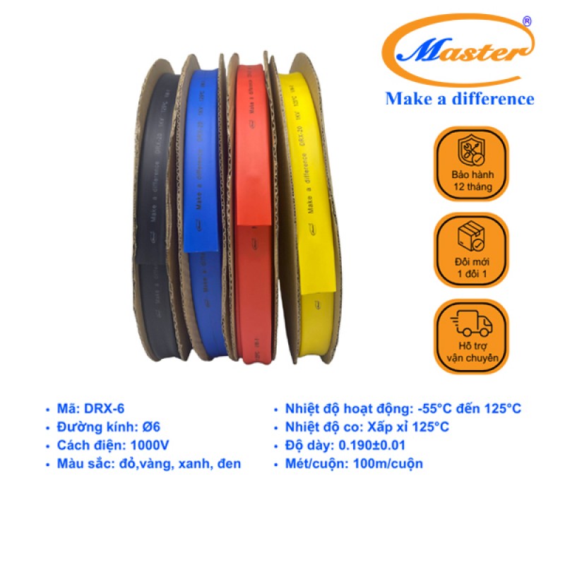 Ống Co Nhiệt Hạ Thế DRX6 Master