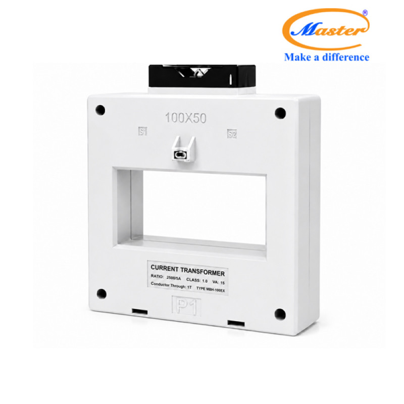 Biến Dòng Đo Lường MBH-100EX 2500/5A CL1.0 15VA Master - Loại Epoxy Vỏ Nhựa