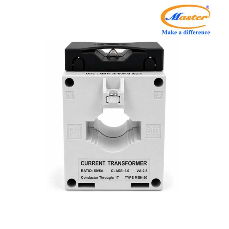 Biến Dòng Đo Lường Hộp Nhựa MBH-30 50/5A CL3.0 2.5VA Master