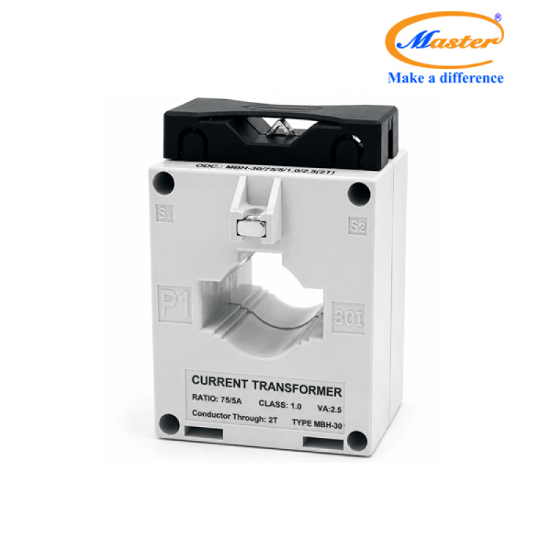 Biến Dòng Đo Lường Hộp Nhựa MBH-30 75/5A CL1.0 2.5VA Master