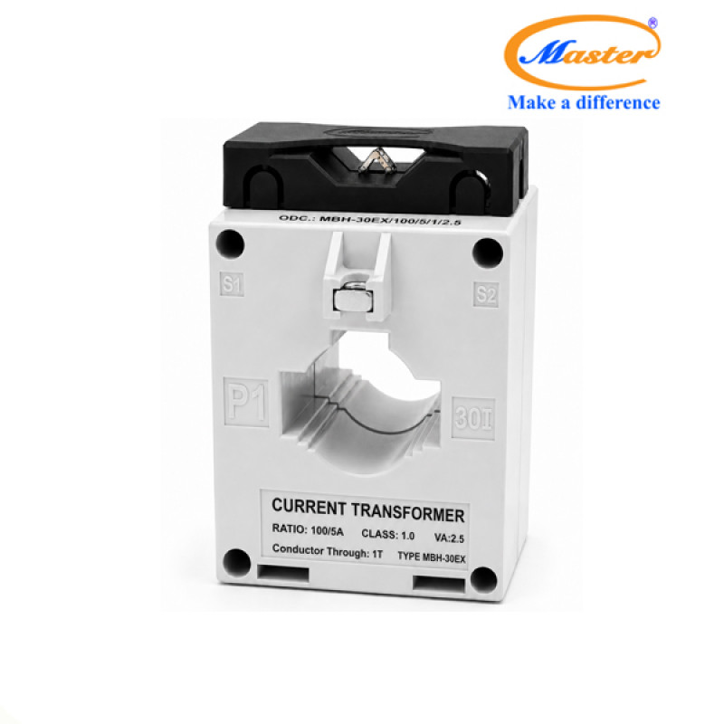 Biến Dòng Đo Lường MBH-30EX 100/5A CL1.0 2.5VA Master - Loại Epoxy Vỏ Nhựa