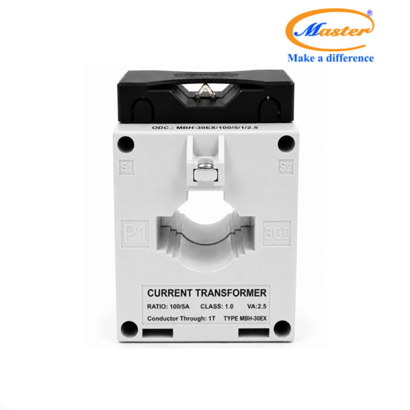 Biến Dòng Đo Lường MBH-30EX 100/5A CL1.0 2.5VA Master - Loại Epoxy Vỏ Nhựa