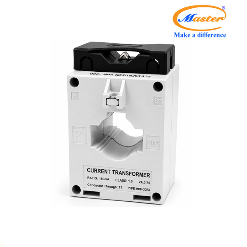 Biến Dòng Đo Lường MBH-30EX 150/5A CL1.0 3.75VA Master - Loại Epoxy Vỏ Nhựa