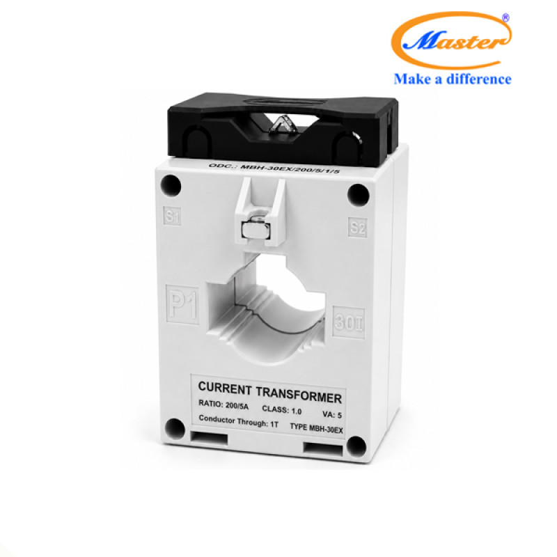 Biến Dòng Đo Lường MBH-30EX 20/5A CL1.0 5VA Master - Loại Epoxy Vỏ Nhựa