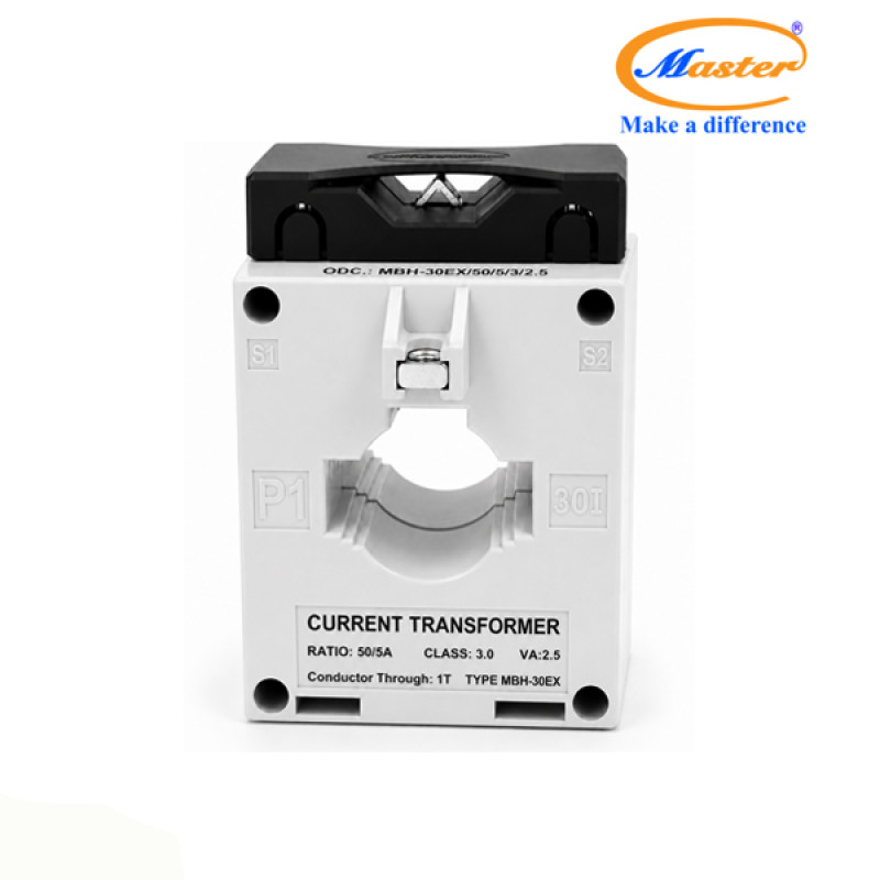 Biến Dòng Đo Lường MBH-30EX 50/5A CL3.0 2.5VA Master - Loại Epoxy Vỏ Nhựa