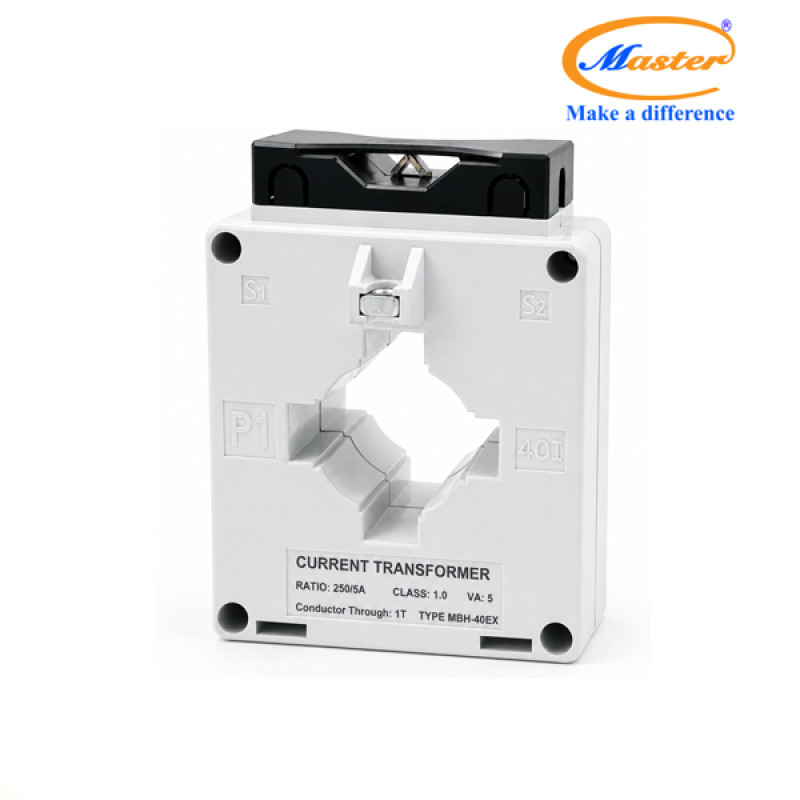 Biến Dòng Đo Lường MBH-40EX 250/5A CL1.0 5VA Master - Loại Epoxy Vỏ Nhựa