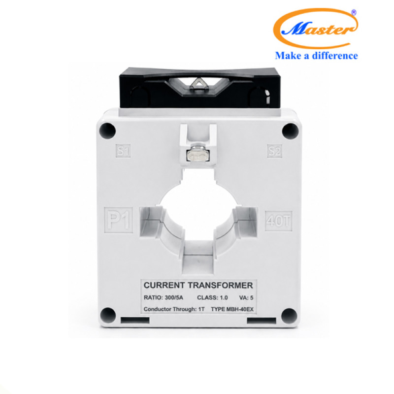 Biến Dòng Đo Lường MBH-40EX 300/5A CL1.0 5VA Master - Loại Epoxy Vỏ Nhựa