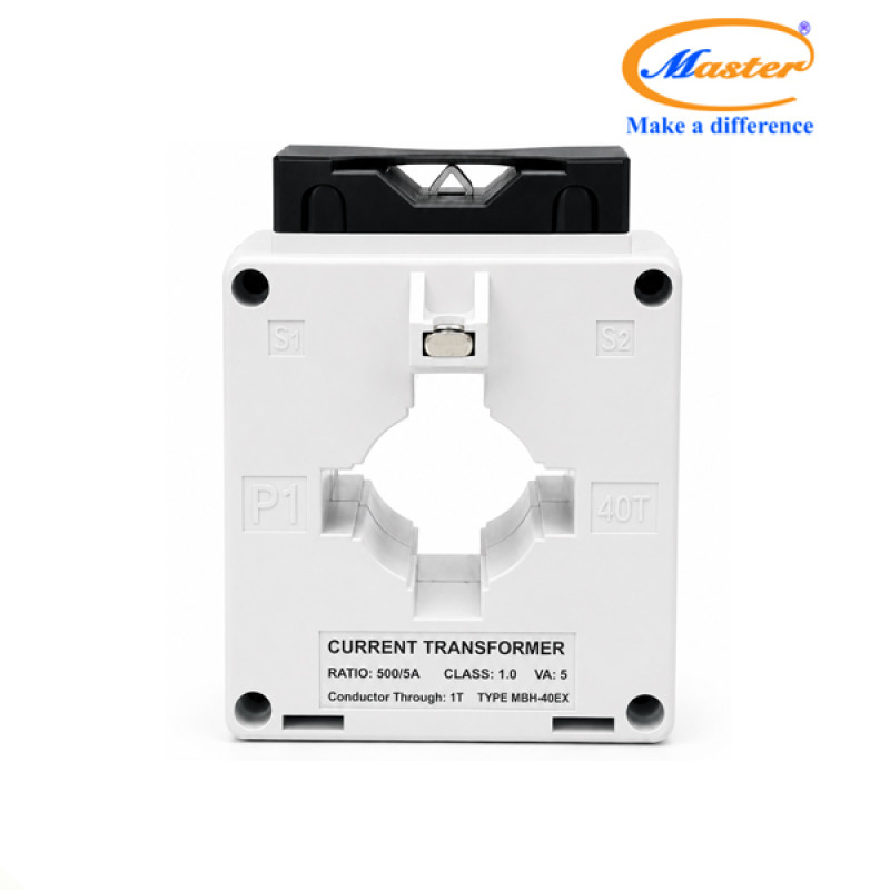 Biến Dòng Đo Lường MBH-40EX 500/5A CL1.0 5VA Master - Loại Epoxy Vỏ Nhựa