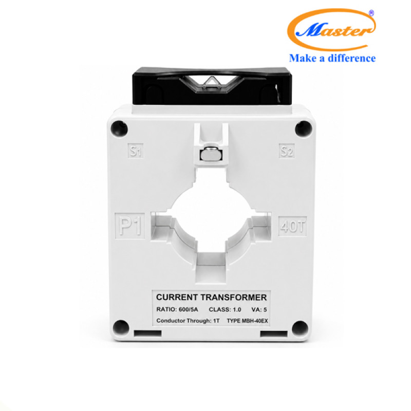 Biến Dòng Đo Lường MBH-40EX 600/5A CL1.0 5VA Master - Loại Epoxy Vỏ Nhựa