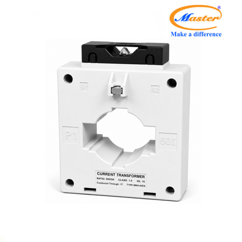 Biến Dòng Đo Lường MBH-60EX 800/5A CL1.0 10VA Master - Loại Epoxy Vỏ Nhựa