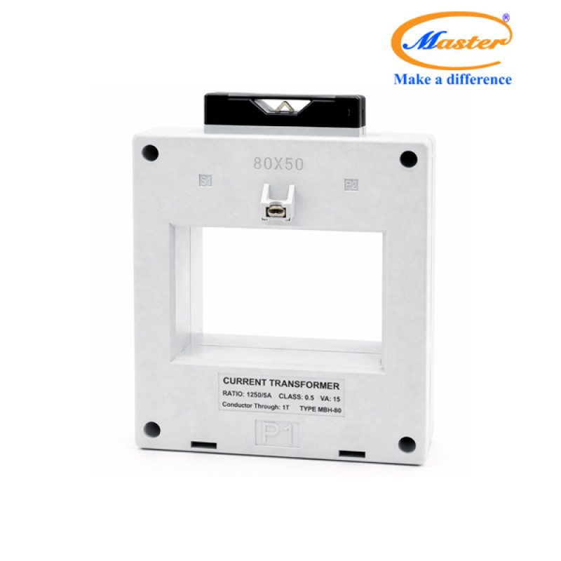 Biến Dòng Đo Lường Hộp Nhựa MBH-80 1250/5A CL0.5 15VA Master