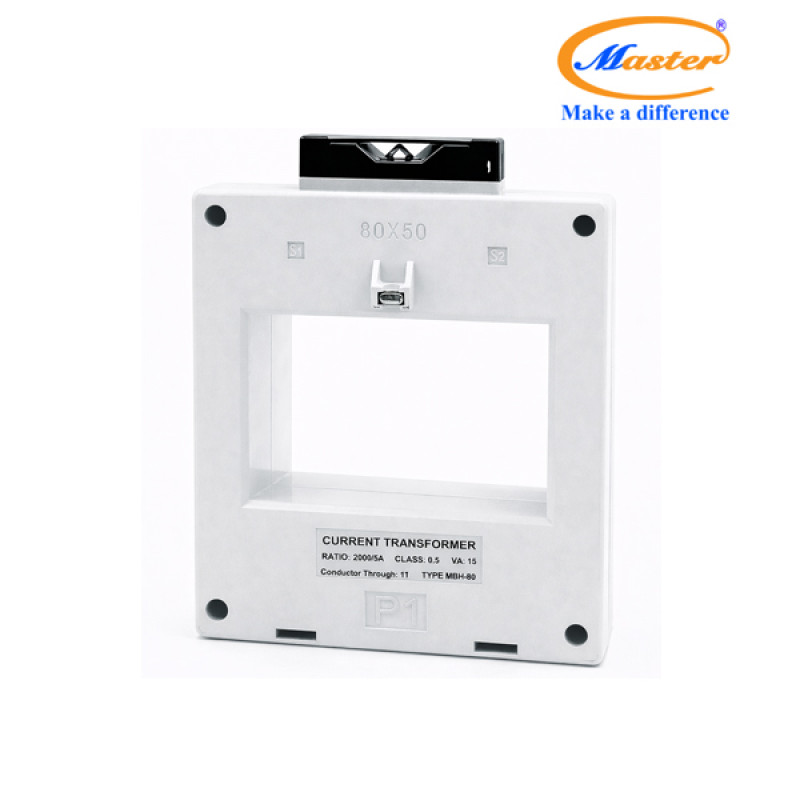 Biến Dòng Đo Lường Hộp Nhựa MBH-80 2000/5A CL0.5 15VA Master