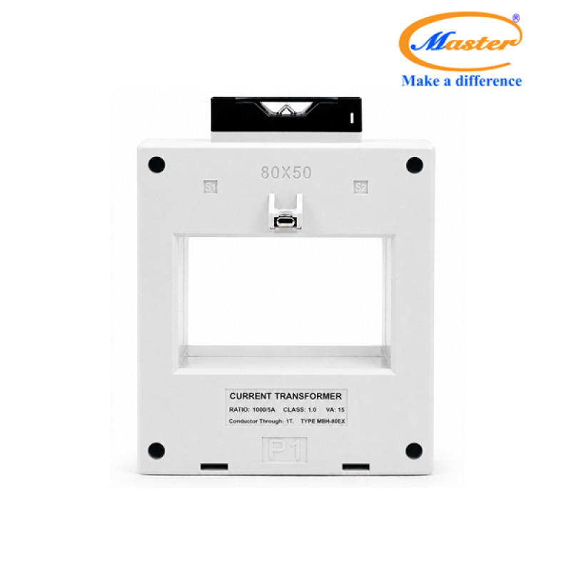 Biến Dòng Đo Lường MBH-80EX 1000/5A CL1.0 15VA Master - Loại Epoxy Vỏ Nhựa