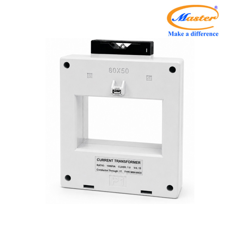 Biến Dòng Đo Lường MBH-80EX 1000/5A CL1.0 15VA Master - Loại Epoxy Vỏ Nhựa