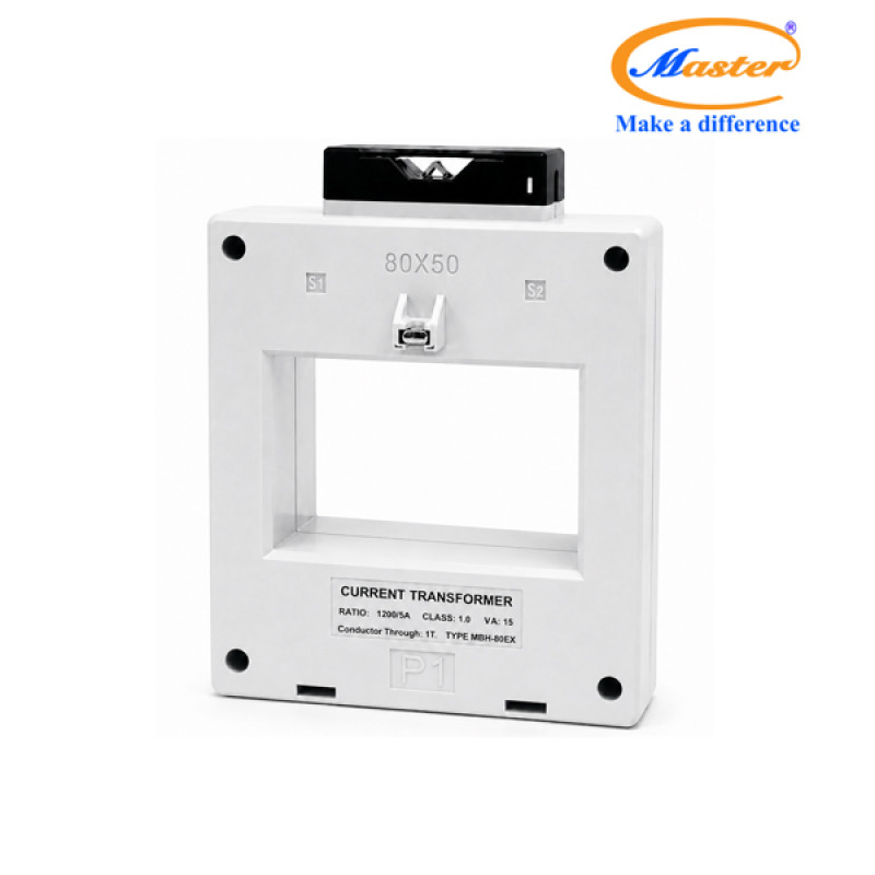 Biến Dòng Đo Lường MBH-80EX 1200/5A CL1.0 15VA Master - Loại Epoxy Vỏ Nhựa