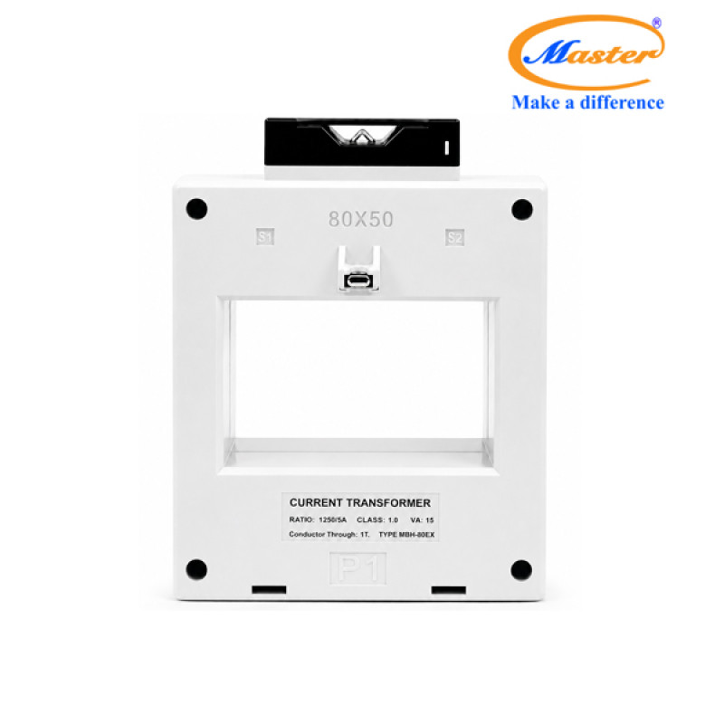 Biến Dòng Đo Lường MBH-80EX 1250/5A CL1.0 15VA Master - Loại Epoxy Vỏ Nhựa