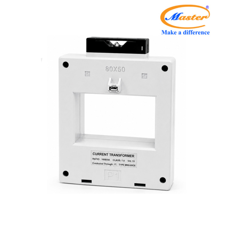 Biến Dòng Đo Lường MBH-80EX 1600/5A CL1.0 15VA Master - Loại Epoxy Vỏ Nhựa