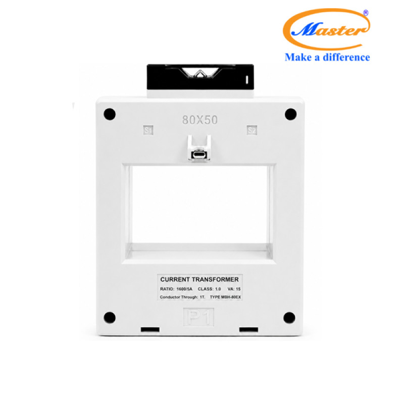 Biến Dòng Đo Lường MBH-80EX 1600/5A CL1.0 15VA Master - Loại Epoxy Vỏ Nhựa