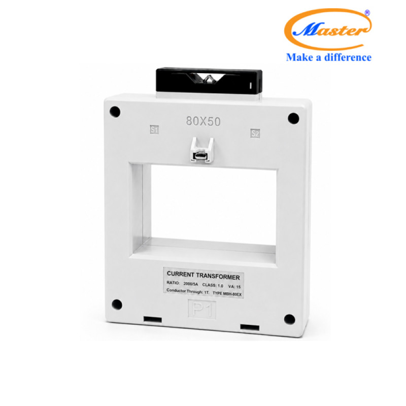 Biến Dòng Đo Lường MBH-80EX 2000/5A CL1.0 15VA Master - Loại Epoxy Vỏ Nhựa