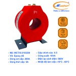 Biến Dòng Đo Lường MCT 200/5A CL0.5 10VA Master - Đúc Epoxy Tròn Đỏ
