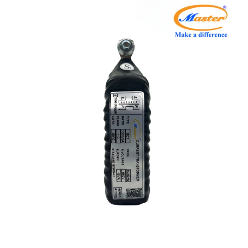 Biến Dòng Đo Lường MCT 1000/5A CL1.0 15VA Master - Đúc Epoxy Vuông Đen