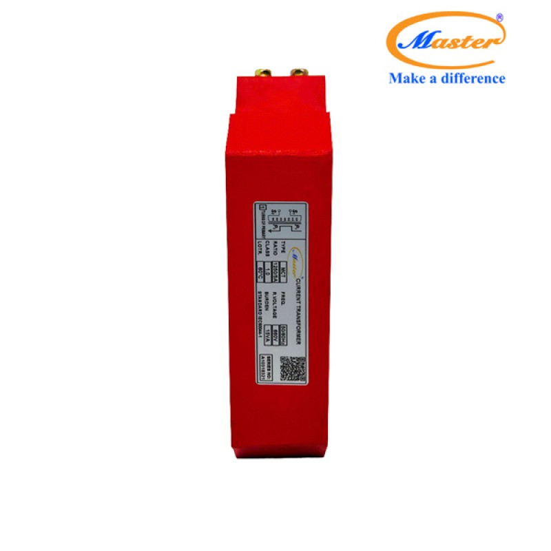 Biến Dòng Đo Lường MCT 1250/5A CL1.0 15VA Master - Đúc Epoxy Vuông Đỏ