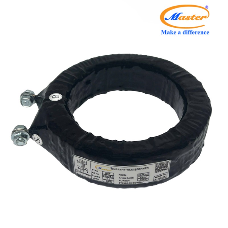 Biến Dòng Đo Lường MCT 1600/5A CL1.0 15VA Master - Đúc Epoxy Tròn Đen
