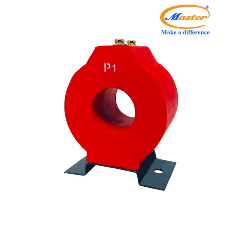 Biến Dòng Đo Lường MCT 200/5A CL1.0 10VA Master - Đúc Epoxy Tròn Đỏ