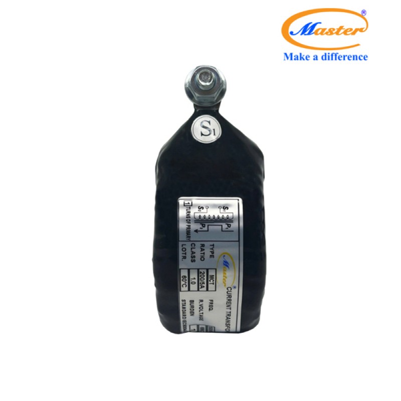 Biến Dòng Đo Lường MCT 200/5A CL1.0 10VA Master - Đúc Epoxy Tròn Đen
