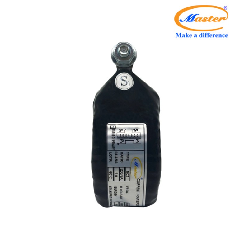 Biến Dòng Đo Lường MCT 200/5A CL1.0 5VA Master - Đúc Epoxy Tròn Đen