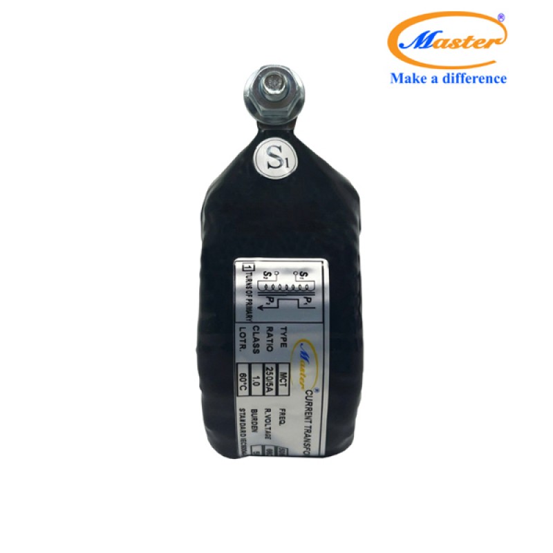 Biến Dòng Đo Lường MCT 250/5A CL1.0 5VA Master - Đúc Epoxy Tròn Đen