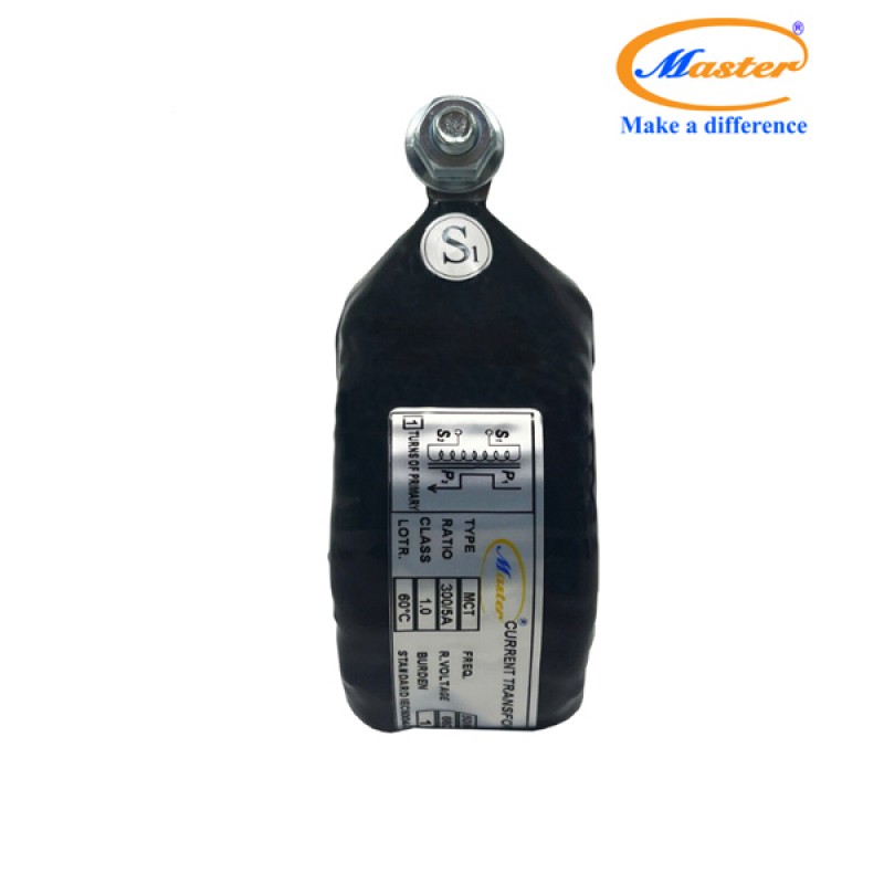 Biến Dòng Đo Lường MCT 300/5A CL1.0 15VA Master - Đúc Epoxy Tròn Đen