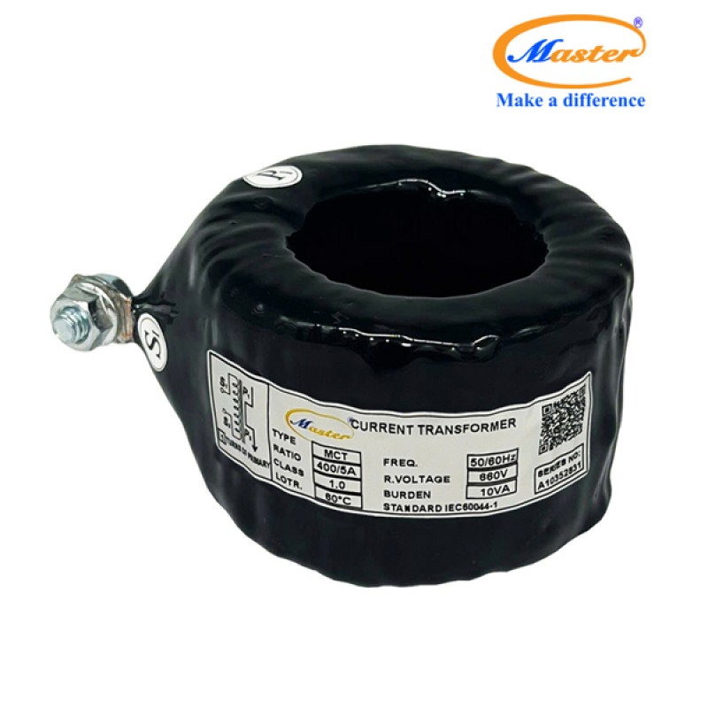 Biến Dòng Đo Lường MCT 400/5A CL1.0 10VA Master - Đúc Epoxy Tròn Đen