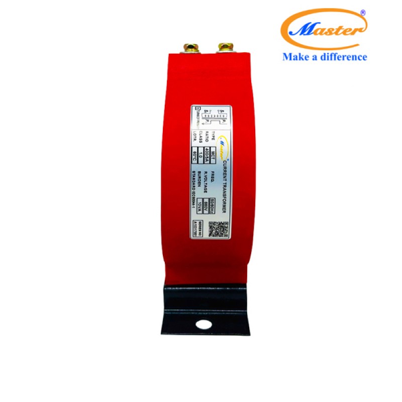Biến Dòng Đo Lường MCT 400/5A CL1.0 10VA Master - Đúc Epoxy Tròn Đỏ
