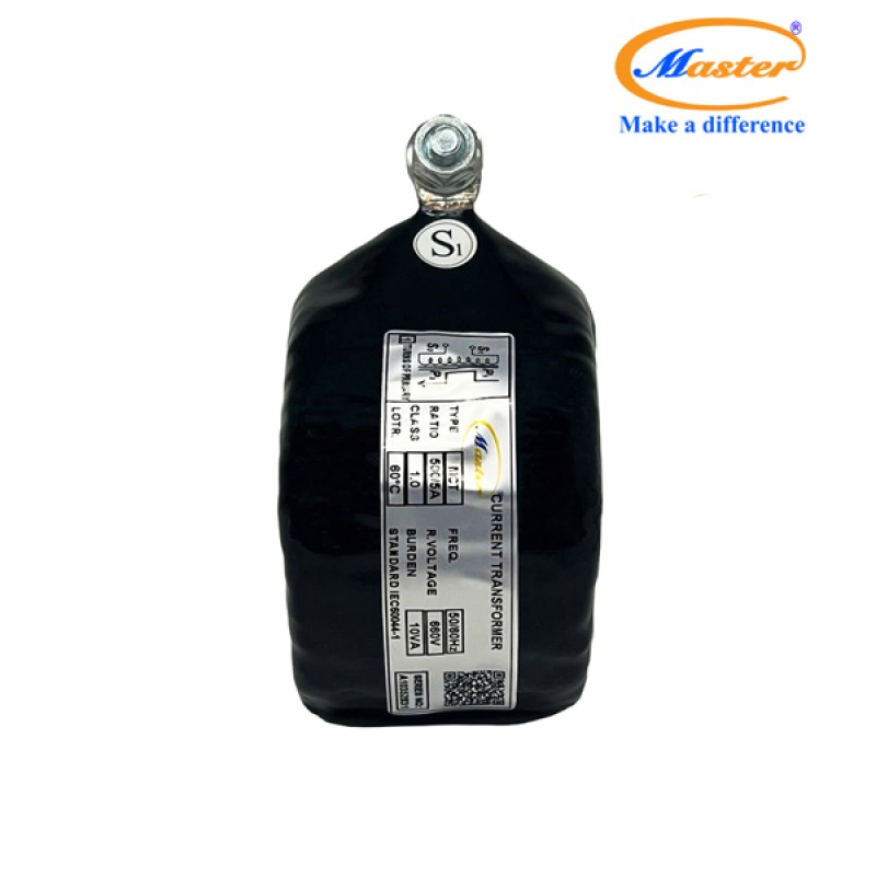 Biến Dòng Đo Lường MCT 500/5A CL1.0 10VA Master - Đúc Epoxy Tròn Đen