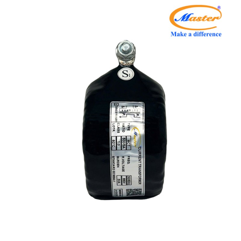 Biến Dòng Đo Lường MCT 500/5A CL1.0 5VA Master - Đúc Epoxy Tròn Đen