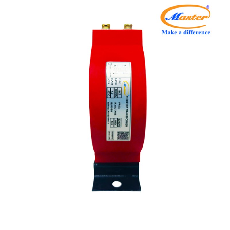 Biến Dòng Đo Lường MCT 600/5A CL1.0 5VA Master - Đúc Epoxy Tròn Đỏ