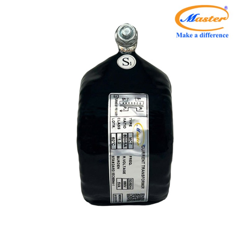 Biến Dòng Đo Lường MCT 600/5A CL1.0 5VA Master - Đúc Epoxy Tròn Đen