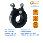 Biến Dòng Đo Lường MCT 75/5A CL1.0 5VA Master - Đúc Epoxy Tròn Đen