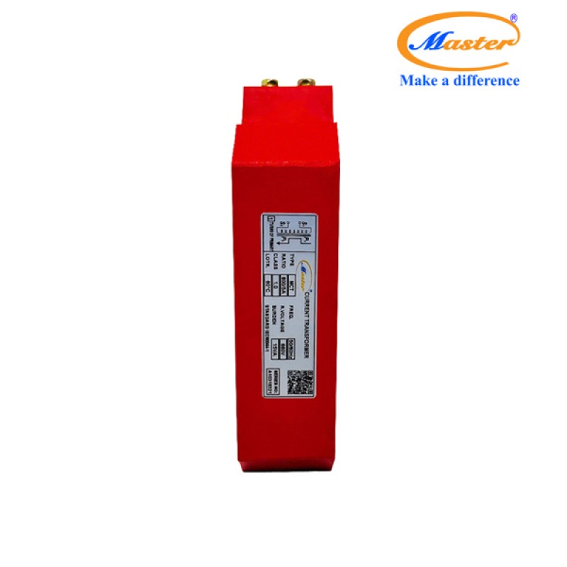 Biến Dòng Đo Lường MCT 800/5A CL1.0 15VA Master - Đúc Epoxy Vuông Đỏ