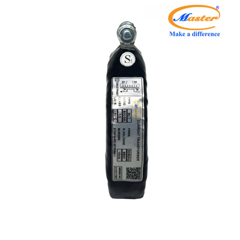 Biến Dòng Đo Lường MCT 800/5A CL1.0 15VA Master - Đúc Epoxy Tròn Đen