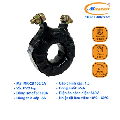 Biến Dòng Băng Quấn MR-28 100/5A CL1.0 5VA