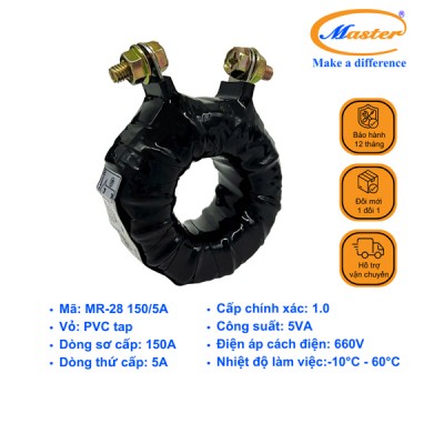 Biến Dòng Băng Quấn MR-28 150/5A CL1.0 5VA