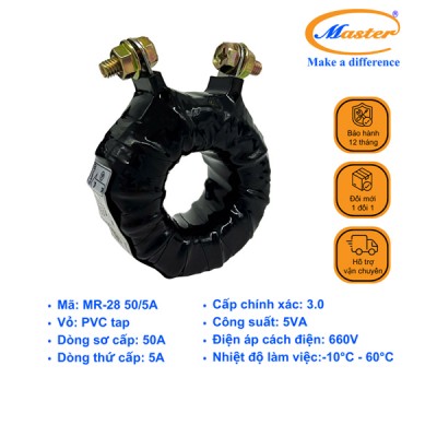 Biến Dòng Băng Quấn MR-28 50/5A CL3.0 5VA