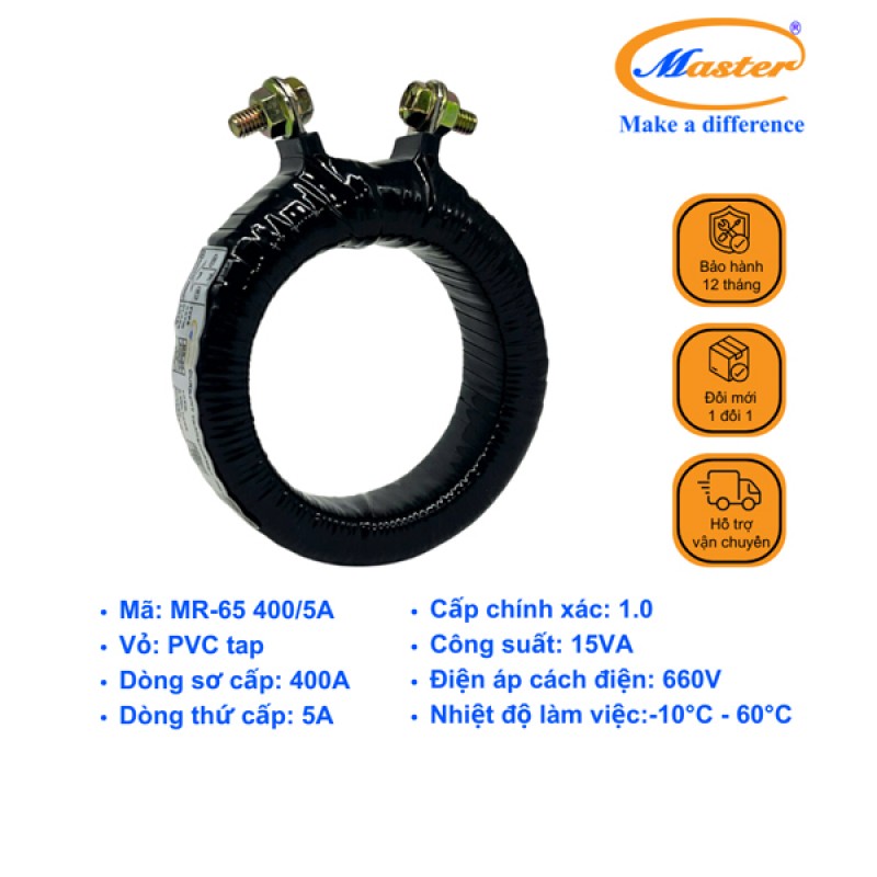 Biến Dòng Băng Quấn MR-65 400/5A CL1.0 15VA